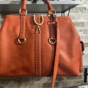 ANTONIO MELANI Orange Satchel BagSold